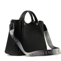 Borsa Donna a Mano con Tracolla Logata ARMANI EXCHANGE Colore Nero Misura Grande