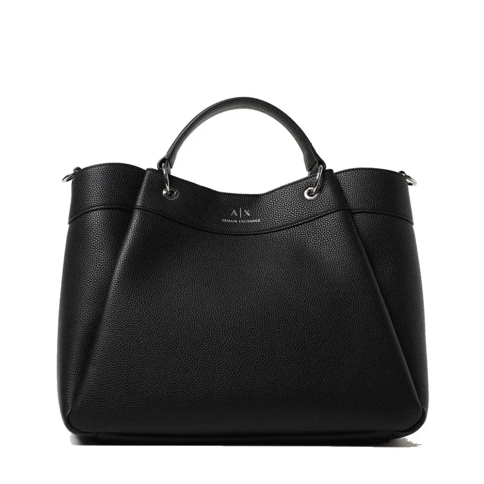Borsa Donna a Mano con Tracolla Logata ARMANI EXCHANGE Colore Nero Misura Grande