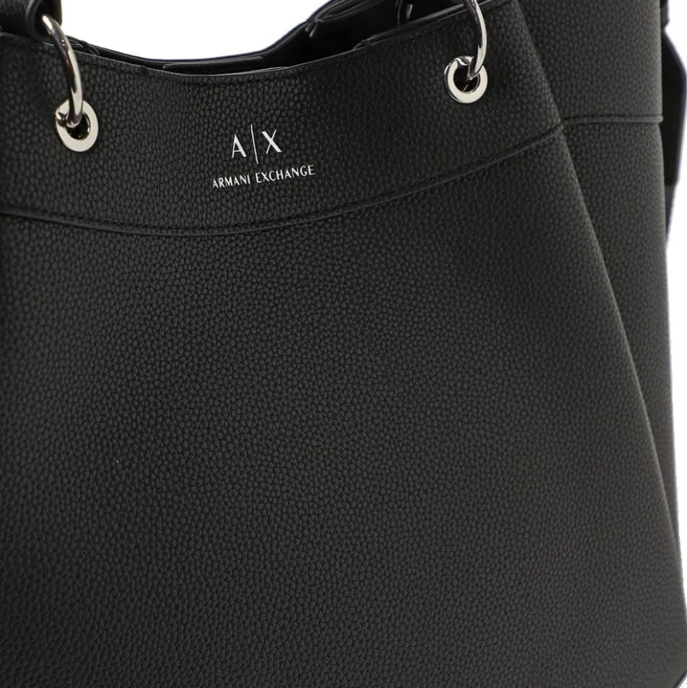 Borsa Donna a Mano con Tracolla Logata ARMANI EXCHANGE Colore Nero Misura Grande