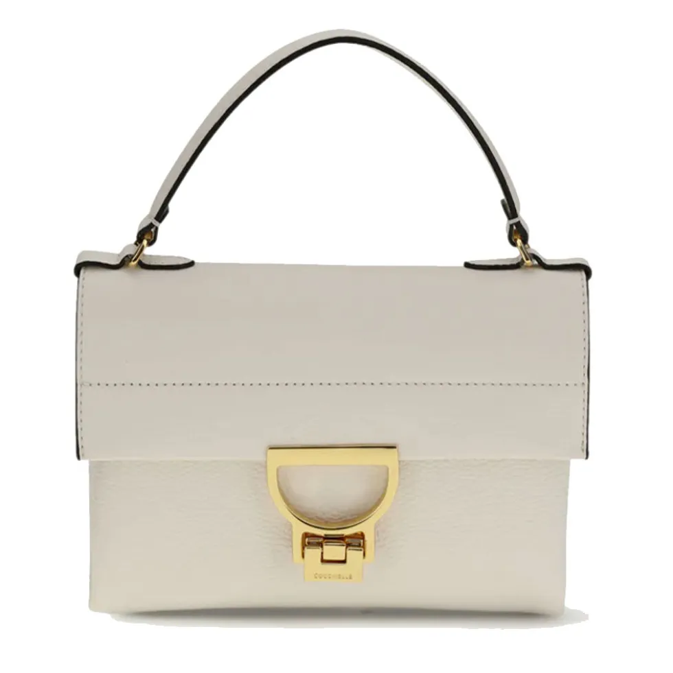 Borsa Donna a Mano con Tracolla COCCINELLE in Pelle Linea Arlettis Mini colore Pearl