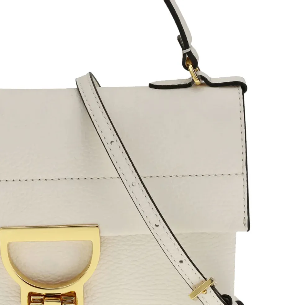 Borsa Donna a Mano con Tracolla COCCINELLE in Pelle Linea Arlettis Mini colore Pearl