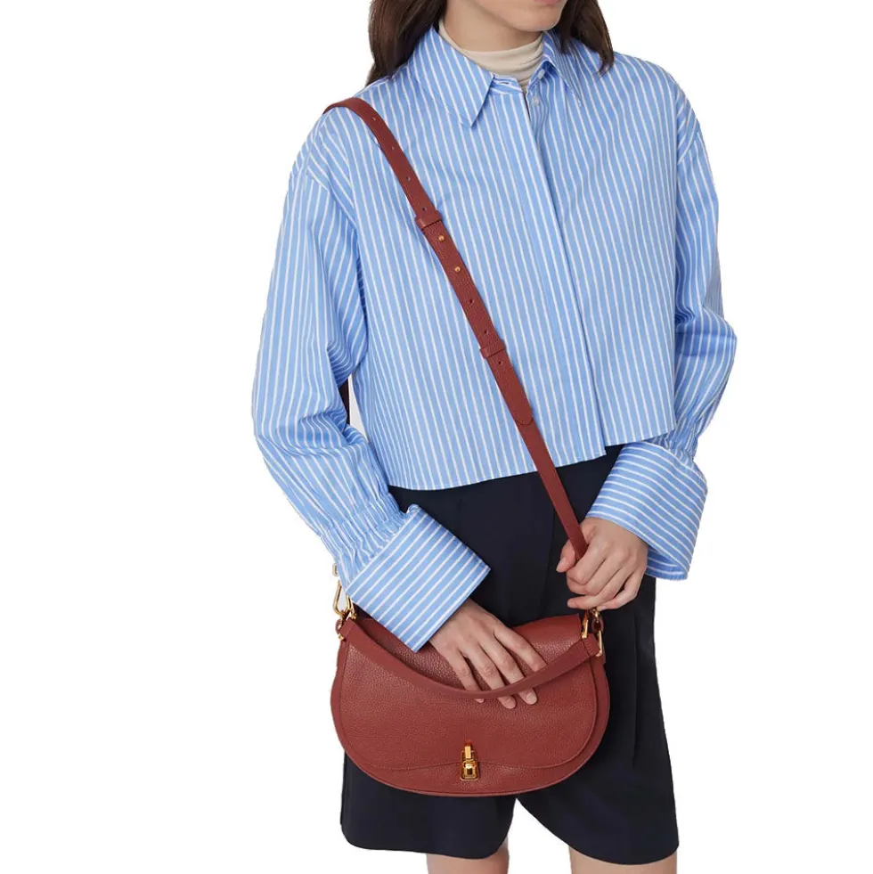 Borsa Donna a Mano con Tracolla COCCINELLE linea Magie Soft Medium in Pelle colore Pot