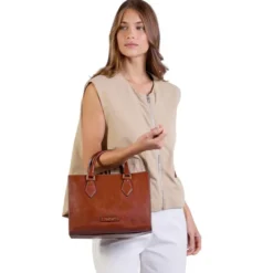 Borsa Donna a Mano Grande THE BRIDGE linea Ida in Pelle Marrone
