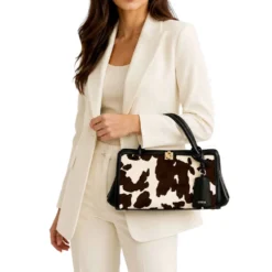 Borsa Donna a Mano GUESS Linea Audrey Fantasia Cow