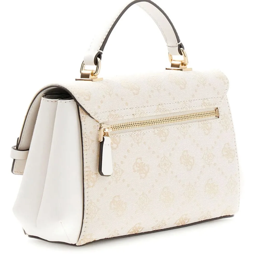 Borsa Donna a Mano GUESS Linea Melinda Colore Off White Logo Misura Piccola