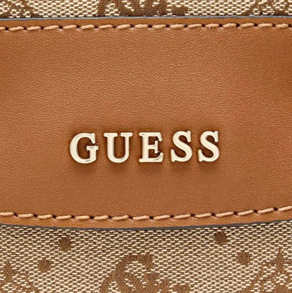 Borsa Donna a Mano GUESS Linea Melinda Colore Latte Logo Misura Piccola