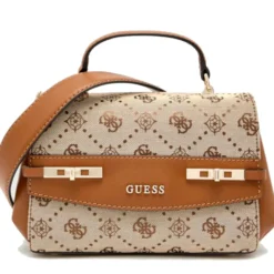 Borsa Donna a Mano GUESS Linea Melinda Colore Latte Logo Misura Piccola