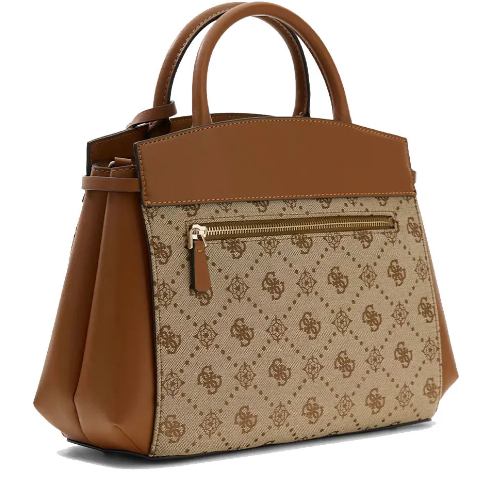 Borsa Donna a Mano GUESS Linea Melinda Colore Latte Logo