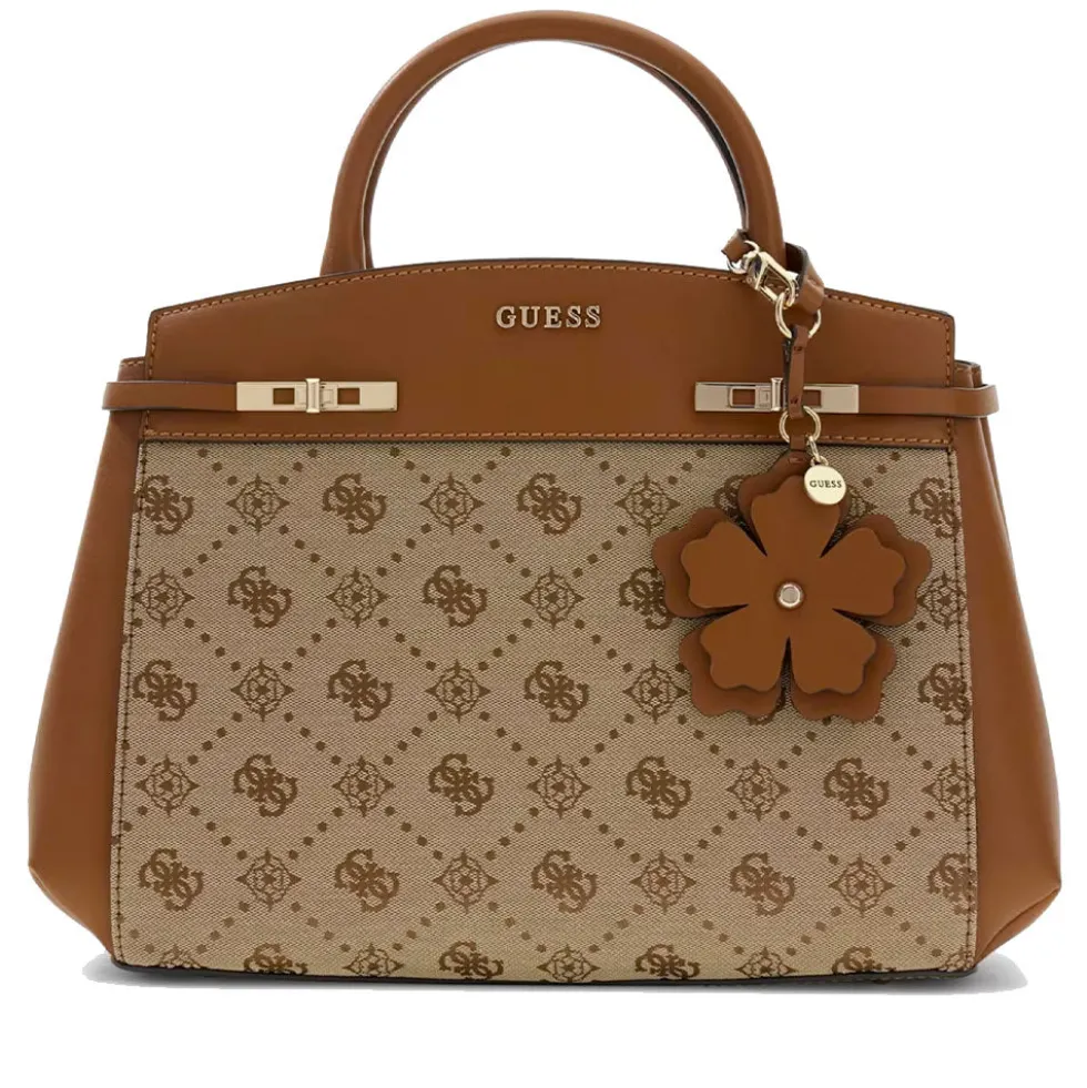 Borsa Donna a Mano GUESS Linea Melinda Colore Latte Logo