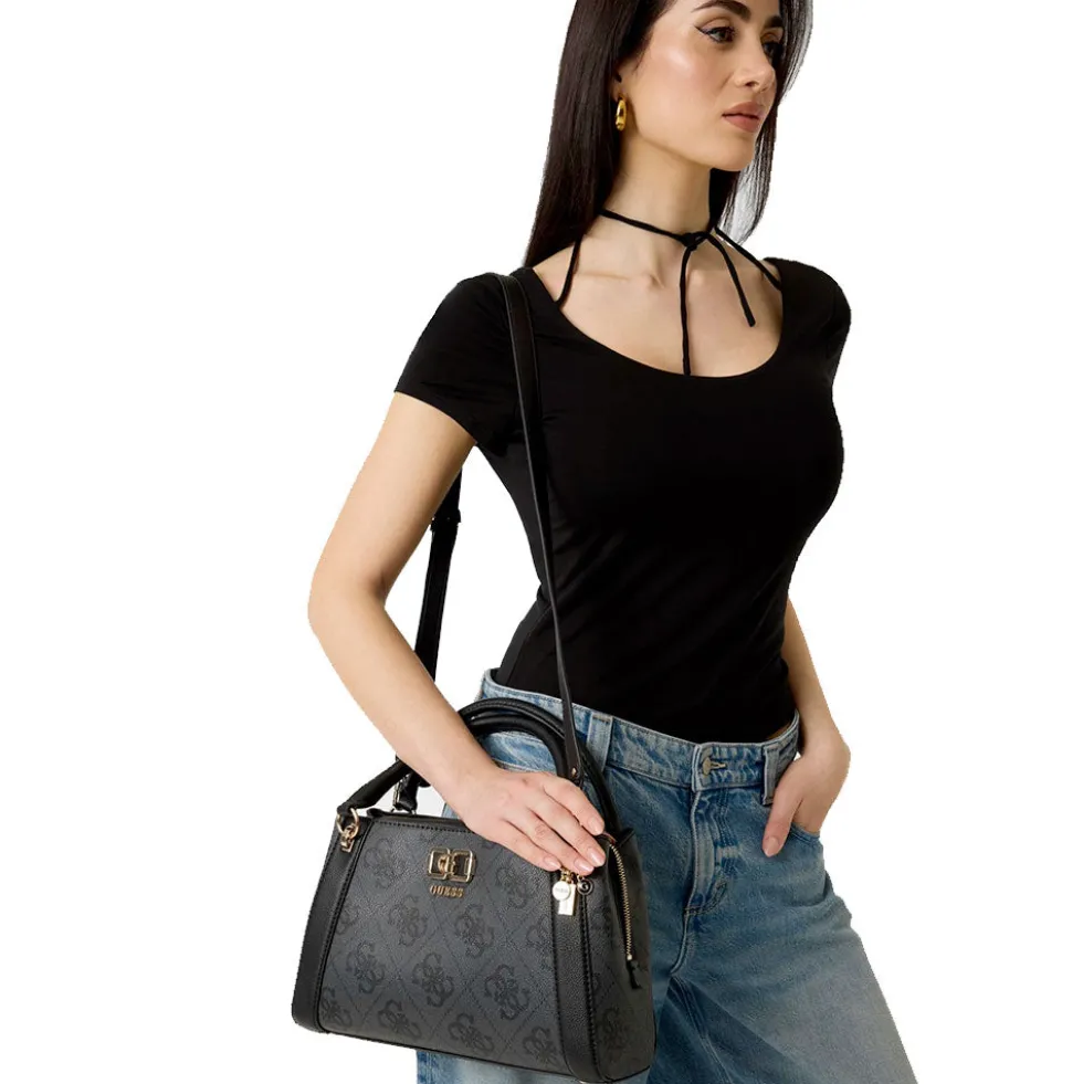 Borsa Donna a Mano GUESS Linea Karnilla Colore Coal Logo