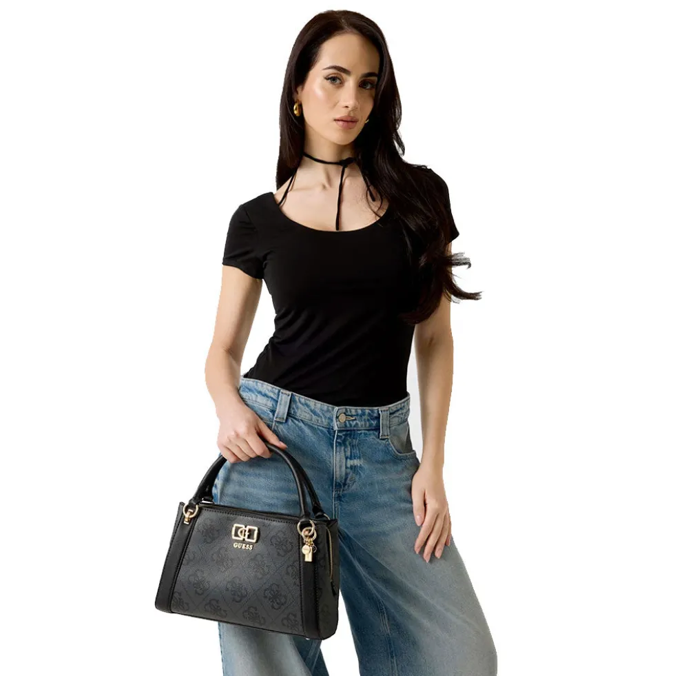 Borsa Donna a Mano GUESS Linea Karnilla Colore Coal Logo