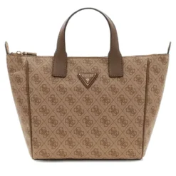 Borsa Donna a Mano in Tessuto GUESS Linea Follie colore Latte Logo