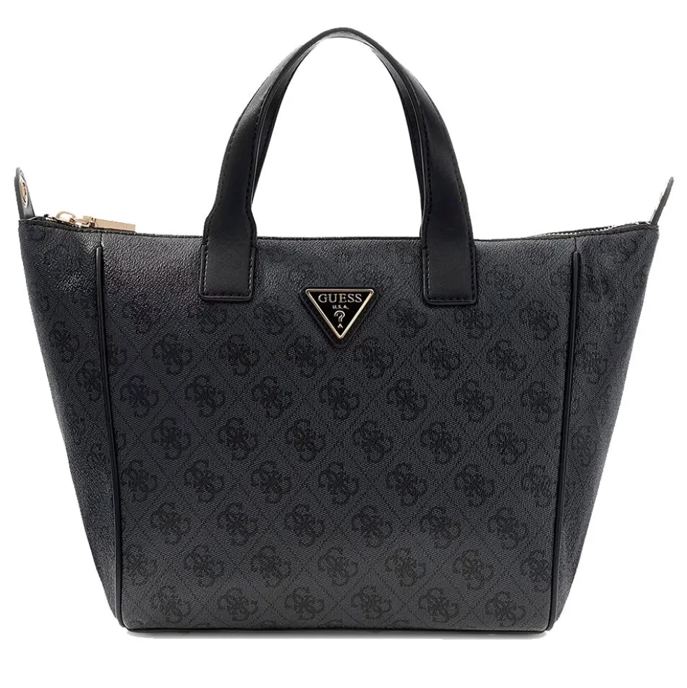 Borsa Donna a Mano in Tessuto GUESS Linea Follie colore Coal Logo