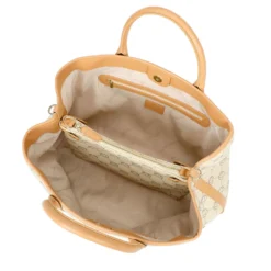 Borsa Donna a Mano Large BRACCIALINI linea Monogram in Pelle Beige