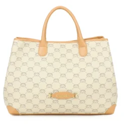 Borsa Donna a Mano Large BRACCIALINI linea Monogram in Pelle Beige