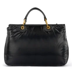 Borsa Donna a Mano Large BRACCIALINI linea Beth Puffy in Nylon Nero