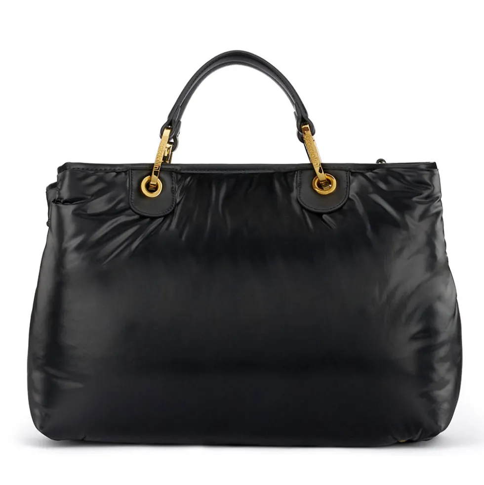 Borsa Donna a Mano Large BRACCIALINI linea Beth Puffy in Nylon Nero
