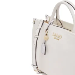 Borsa Donna a Mano Large LIU JO Better stampa Bottalata color Crema con Charm