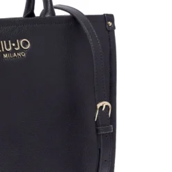 Borsa Donna a Mano Large LIU JO Better stampa Bottalata Nera con Charm