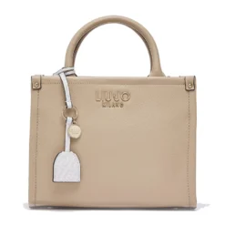 Borsa Donna a Mano LIU JO Better stampa Bottalata Dark Cipria con Charm