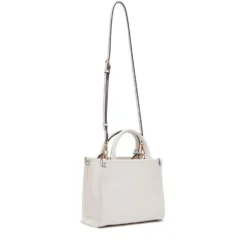 Borsa Donna a Mano LIU JO Better stampa Bottalata color Crema con Charm