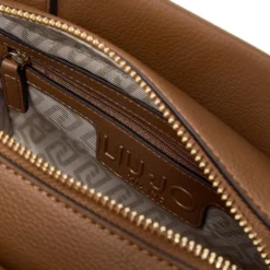 Borsa Donna a Mano LIU JO Better stampa Bottalata Marrone con Charm