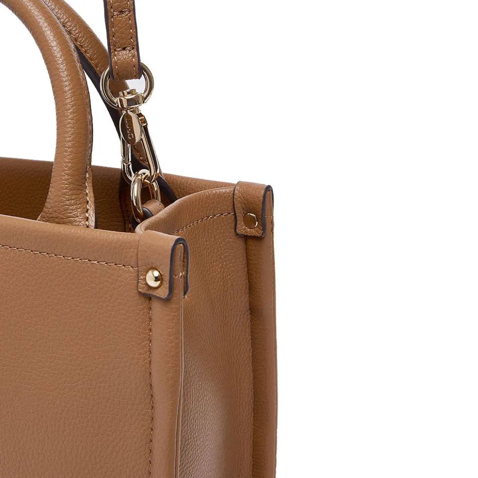 Borsa Donna a Mano LIU JO Better stampa Bottalata Marrone con Charm