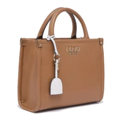 Borsa Donna a Mano LIU JO Better stampa Bottalata Marrone con Charm