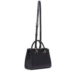 Borsa Donna a Mano LIU JO Better effetto Bottalato Nero con Charm