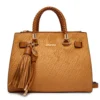 Borsa Donna a Mano LIU JO Marrone con Logo Monogram All Over