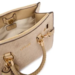Borsa Donna a Mano LIU JO Neutro con Logo Monogram All Over