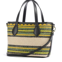Borsa Donna a Mano LOVE MOSCHINO a Righe Nero Multicolor
