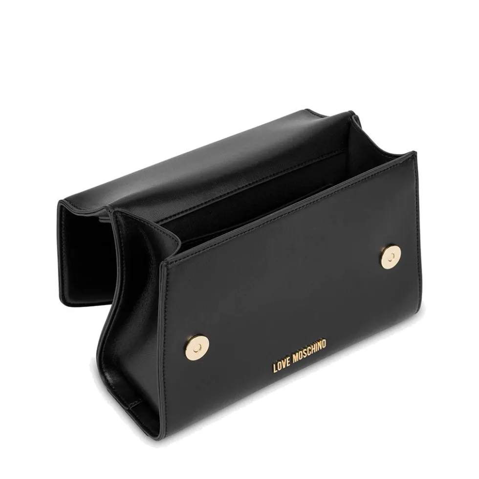 Borsa Donna a Mano LOVE MOSCHINO Nera con Cuore Logato