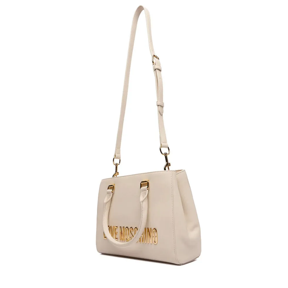 Borsa Donna a Mano LOVE MOSCHINO linea Bold Bag Avorio