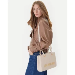 Borsa Donna a Mano LOVE MOSCHINO linea Bold Bag Avorio
