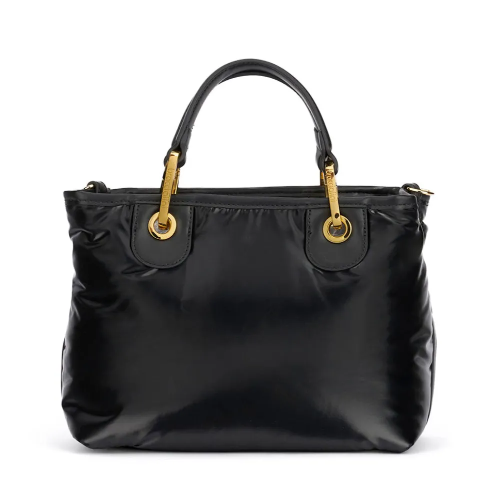 Borsa Donna a Mano Media BRACCIALINI linea Beth Puffy in Nylon Nero