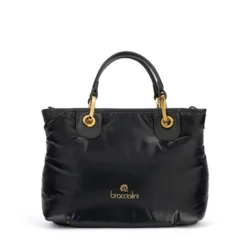 Borsa Donna a Mano Media BRACCIALINI linea Beth Puffy in Nylon Nero