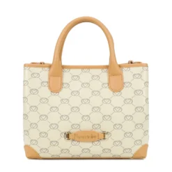 Borsa Donna a Mano Media BRACCIALINI linea Monogram in Pelle Beige