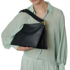 Borsa Donna a Mano Media COCCINELLE in Pelle linea Spin colore Brillant White - Celadon Green