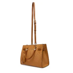 Borsa Donna a Mano Media LIU JO Marrone con Logo Monogram All Over