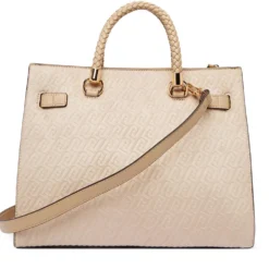 Borsa Donna a Mano Media LIU JO Neutro con Logo Monogram All Over