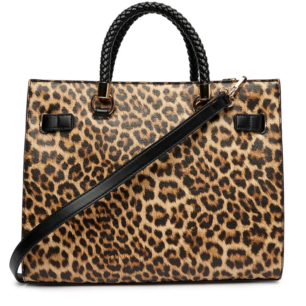 Borsa Donna a Mano Media LIU JO stampa Animalier con Charm