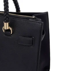 Borsa Donna a Mano Media LIU JO Better effetto Bottalato Nero con Charm