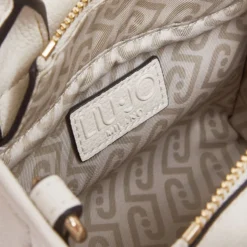 Borsa Donna a Mano Mini LIU JO Better stampa Bottalata color Crema con Charm