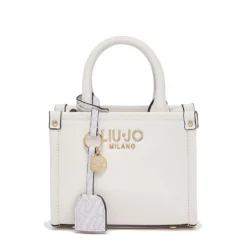 Borsa Donna a Mano Mini LIU JO Better stampa Bottalata color Crema con Charm
