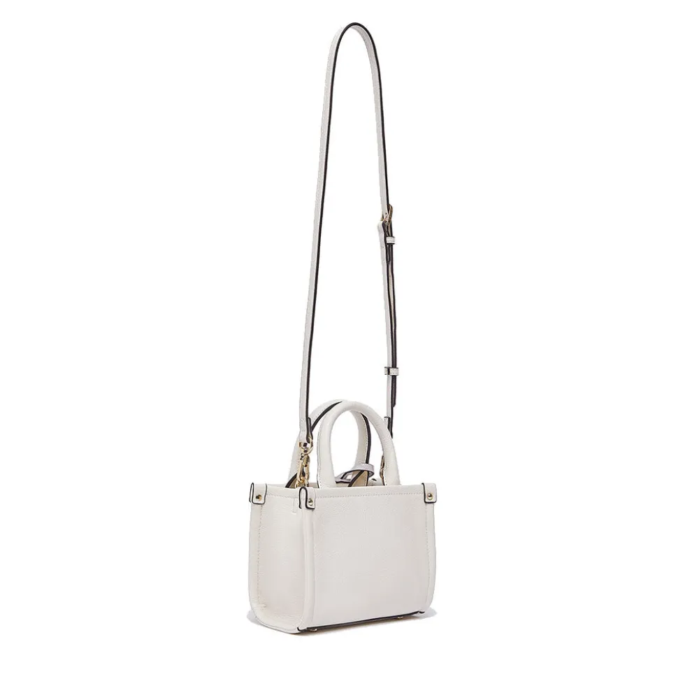Borsa Donna a Mano Mini LIU JO Better stampa Bottalata color Crema con Charm