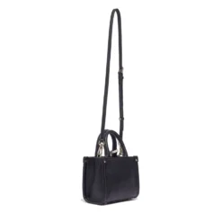 Borsa Donna a Mano Mini LIU JO Better stampa Bottalata Nera con Charm