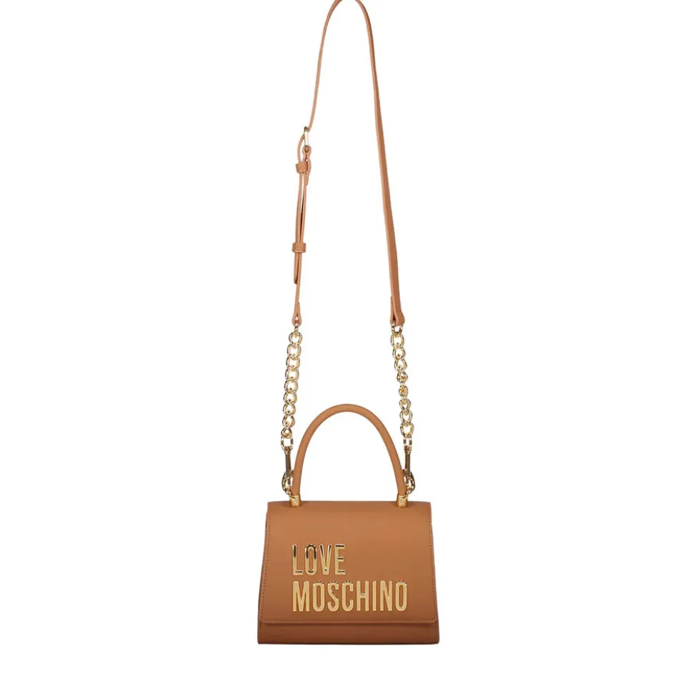 Borsa Donna a Mano Small LOVE MOSCHINO linea Bold Bag color Cuoio
