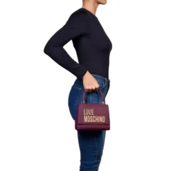 Borsa Donna a Mano Small LOVE MOSCHINO linea Bold Bag color Vino