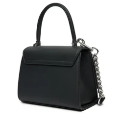 Borsa Donna a Mano Small LOVE MOSCHINO linea Bold Bag colore Nero e Nikel